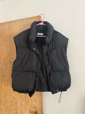 Double Zero Black Quilted Puffer Vest